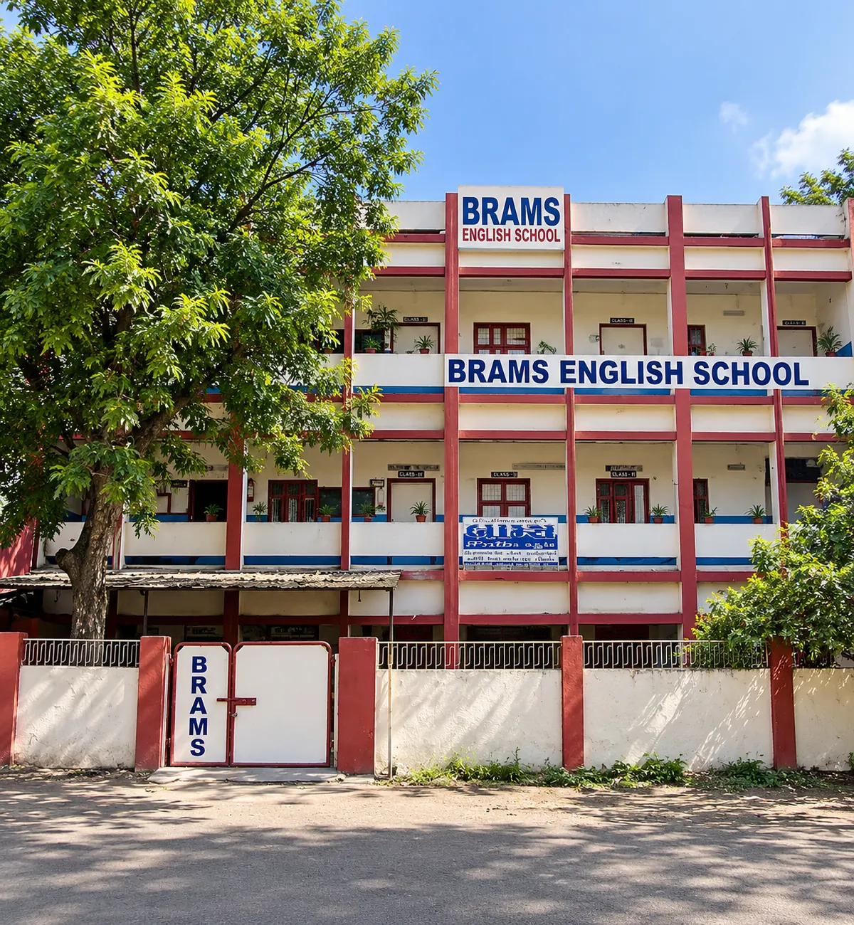 BRAMS English School building at Govindwadi Cross Roads, Isanpur